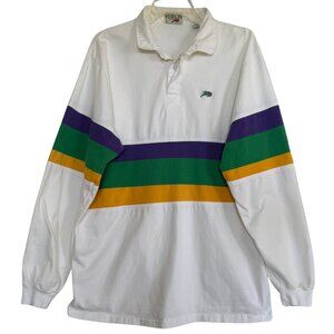 Chemise de rugby Perlis vintage des années 90, polo rayé à